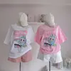Camiseta Casual de Moda para Niñas, Estilo Nuevo de Verano, Estampada de Manga Corta, Reduce la Edad, Linda, Tendencia Modelo Nuevo 2026