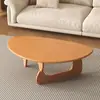 Mesa de Café de Madera Maciza Estilo Nuevo Pequeña Simple para Apartamento Lujo Ligero Moderna Triangular Nórdica Japonesa Mesa de Té Forma Irregular Sala de Estar Uso Doméstico