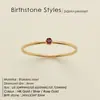Anillo Minimalista Popular de Nicho Transfronterizo, Piedra Natal de Diciembre, Banda Lisa con Circonita de Colores, Joyería de Lujo Ligero de Moda