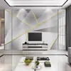 Nuevo fondo de pared de TV de lujo ligero Mural decorativo a rayas irregulares Papel tapiz geométrico en relieve Pintura sala de estar dormitorio
