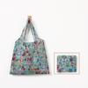 Bolsa de Compras Impermeable Personalizada de un Solo Hombro para Compras de Abarrotes Plegable de Gran Capacidad Bolsa Plegable de Poliéster 190t Bolsa de Regalo Publicitaria