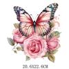 Patrón de Mariposa y Flor por Transferencia de Calor, Logotipo de Transferencia de Calor para Estampar Ropa, Pegatina de Estampado en Caliente, Patrón de Transferencia de Calor, Transferencia de Calor con Tinta Blanca Lavable
