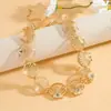 Colar de Concha Dourado Estilo Praia Verão Europeu e Americano Novo Estilo de Luxo Leve Design Personalizado Joia Retrô de Vieiras