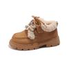 Botines Infantiles Estilo Martin 2026 Invierno Nuevo Estilo Coreano Botines Cortos Cálidos Casuales Forrados de Borrego Mocasines de Algodón para Niños