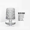 Estilo ins tallado nicho mini con pies copa de vino pequeña copa Baijiu copa licor fuerte casera copa de un trago simple copa Shochu