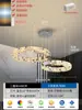 Lustre grande para vilas duplex, luminária de sala de estar, luz de cristal de luxo para escadas abertas, luminária para hall de hotel no mezanino