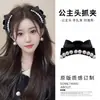 Presilha de Cabelo Laço de Pérolas de Princesa para Mulheres, Acessório de Cabelo Franja Estilo Novo High-End 2025