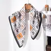 Bufanda Cuadrada de Lujo con Patrón de Espiga para Mujer, Bufanda de Seda Suave y Amigable con la Piel, Adecuada para Todas las Estaciones, Bufanda Decorativa Sencilla y Elegante para el Cuello y Chal