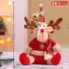 Decorações de Natal Novas Transfronteiriças Boneco Velho Homem Vermelho Enfeites Boneco Boneco Anão Sentado Rena Boneco de Neve de Natal