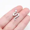 24x 13mm 1.5g plata antigua hecho a mano DIY accesorios colgante de serpiente
