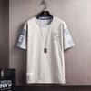 2025 Nueva Camiseta de Manga Corta para Hombre Casual Deportiva Marca de Tendencia para Hombre Camisa Base de Color Contrastante Tendencia de Verano Guapo y Versátil