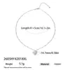 Collar con Colgante de Corazón Hueco Tridimensional de Plata al por Mayor Estilo Coreano Diseño Simple Versátil Cadena para Clavícula con Forma de Corazón para Mujer