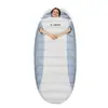 Saco de dormir de plumón alcanzable con forma de huevo, ensanchado, de plumas, para adultos, estilo camping, cálido para exteriores, tamaño grande, bloqueo de temperatura