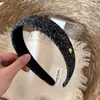 Diadema de tela vintage con un toque de lujo ligero de alta gama, adecuada para lavarse la cara, diadema para mujer para salir, accesorio para el cabello de corona alta