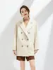 Otoño e Invierno Nueva Lana Doble Cara Lana Ropa Exterior para Mujer Longitud Media Versátil Moda Clásica Cuello de Solapa Ropa Exterior de Lana