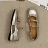 Zapatos Retro Mary Jane First Encounter Season para Mujer Verano 2026 Nuevos Zapatos Cuadrados Huecos Transpirables Suela Suave Bailarinas