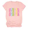 Amazon eBay sitio independiente casual cómodo elegante mujer mayor 2027 camiseta de manga corta con cuello redondo a rayas