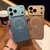 Adecuado para iPhone 17 Pro Max Disipación de Calor Sin Marco Magnético Funda para Teléfono Apple 16 Malla de Panal 15 Cubierta Protectora