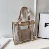Bolso de Mujer Estilo Coreano Transparente Bolso de Mano Tote Bolso de Mujer Nuevo Nicho Bolso de Axila Gran Capacidad Bolso de Hombro Casual