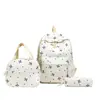 Mochila Escolar de Nuevo Estilo Transfronteriza Set de Tres Piezas para Niñas Estilo Coreano Ins Lazo Estilo Dulce Mochila para el Día a Día