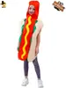 Mameluco de Hot Dog para Niños, Juego de Roles para Niños, Disfraz Divertido y Lindo de Hot Dog, Disfraz para Actuación en Escenario