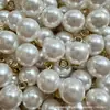Venta al por Mayor de Fábrica Alto Brillo Abs Más Anillo de Diamante Colgante de Perla Colgante de Perla Accesorios DIY Joyería Boda Dulces Accesorios de Ropa