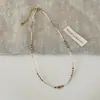 Colar de Pedras Naturais com Contas Estilo Étnico Boêmio Feminino Nicho Fashion Exquisito Corrente de Pescoço Versátil Corrente para Clavícula