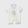 Roupas de Verão para Bebê Classe A Algodão Puro Fino para Meninos Bebês Recém-Nascidos Roupas Frescas Casuais para Sair