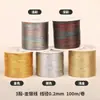 Cuerda trenzada de hilo dorado y plateado, hilo dorado para pulseras DIY, hilo de 3, 6 y 9 hebras, hilo de jade calibre 72, hilo plateado, hilo dorado para trenzar