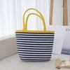 Nueva bolsa tejida de cuerda de algodón a cuadros Bolsa tejida de cuerda de algodón bohemia bolsa de mano grande de capacidad para mujer para el trabajo al por mayor