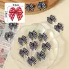 En Stock Lazo Envuelto de Cuadros de 1 cm Cinta Escocesa Lazo Decorativo Ropa Accesorio para el Cabello Decoración DIY