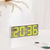 Nuevo Reloj Despertador RGB Amazon Transfronterizo Espejo Doble Alarma Colorido Cambia de Color Digital Táctil Multifunción 1801
