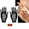 Plantillas de Henna para Manos de Venta Caliente Transfronterizas, Huellas de Mano para Bodas, Decoraciones de Manos para Escenario, Tatuajes Temporales de Mano