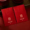 Sobres rojos de boda de alta gama con la palabra "feliz" para sobres de regalo creativos de compromiso y para recién casados