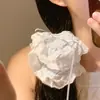 Pañuelo Cuadrado con Lunares Crema y Lazo, Goma para el Cabello para Mujer, Cuerda para el Cabello Versátil Estilo Bosque de Alta Gama, Banda de Goma Duradera, Diadema de Intestino Grueso