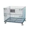 Jaula de almacenamiento personalizada por el fabricante, estructura de hierro plegable, carrito de jaula de almacén móvil, cesta de hierro, caja de volquete, jaula mariposa de clasificación para paquetería