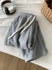 Pantalones Machete con forro polar para mujer Invierno Nuevo Simple Combinable Ajustado Recto Suelto Pierna ancha Pantalones hoz