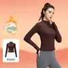 Tops Outono e Inverno Emagrecedores Roupas Fitness Jaqueta Esportiva para Corrida Lã Grossa Forrada Aquecimento Roupas de Yoga Fábrica Dropshipping