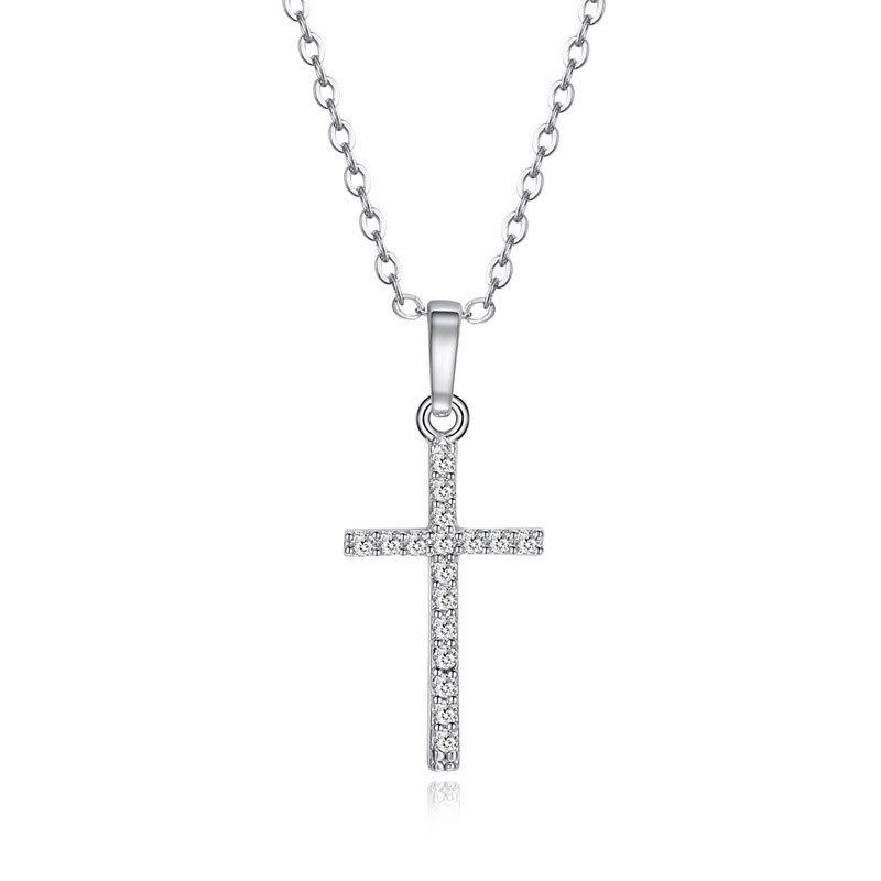 银色水钻十字架