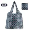 Nova Bolsa de Compras de Poliéster de Grande Capacidade Supermercado Compras de Mercearia Dobrável Pronta Bolsa de Mão Ecológica Moda Bolsa de Mão Estampada