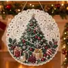Nova pintura de diamante 5D de Natal transfronteiriça pingente acrílico Papai Noel presente artesanato DIY feito à mão