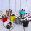 Caneca de Café Criativa de Aço Inoxidável 304 para Escritório e Casa, Copo de Água com Parede Dupla a Vácuo, Copo de Vinho Mini Pequeno para Bar e Restaurante