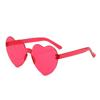 Gafas de Sol con Forma de Corazón de Melocotón Estilo Europeo y Americano Exageradas Elegantes de Una Sola Pieza Gafas de Sol de Colores Caramelo para Fiestas de Baile