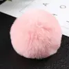 Colgante de Joyería de Bola de Piel Sintética de Conejo Rex de 8 cm Accesorios de Bola de Felpa de Invierno Accesorios DIY Accesorios de Color Caramelo para Zapatos y Sombreros