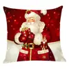 Amazon Wish Exclusive Supply Transfronteiriça de Capas de Almofada Estampadas com Boneco de Neve de Natal, Almofadas de Carro Atacado