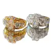 Anillo Ovalado Super Brillante de Circonita Europeo y Americano, Anillo de Gama Alta de Nicho, Moda de Lujo Ligero, Estilo Old Money, Joyería de Mano Retro para Mujer