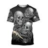 Camiseta informal de verano para hombre, holgada y cómoda, con estampado digital de tatuajes 3D y explosiones de comercio exterior transfronterizo, personalizable.