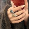 Anillo de cuentas de piedra natural estilo Maillard chino de diseño original, hecho a mano, dulce, fresco, sexy, para chica, amor, mariposa.