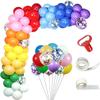 113 peças terno corrente de balão colorido anel látex colorido lantejoulas transparentes balão festa de aniversário evento celebração