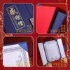 Carta de Agradecimiento Tríptico Bronceado LOGOTIPO Rojo Perlado y Azul Portada Carta de Reconocimiento de Reunión Anual de Agradecimiento Certificado de Honor